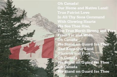 Canadian National Anthem and Canadian Symbols