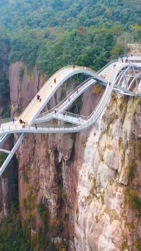 A spine tingling skywalk Called the Ruyi Bridge | Travel destinations | Sky walk architecture ...