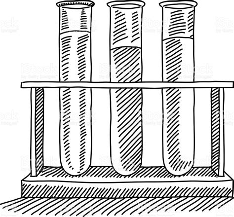 Test Tube Drawing at PaintingValley.com | Explore collection of Test ...