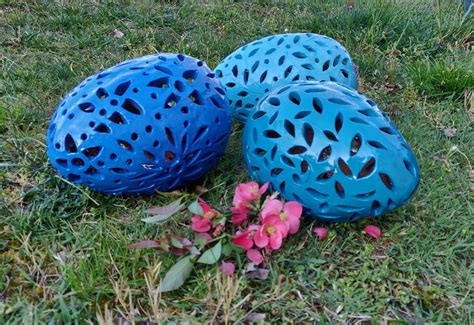 Ceramic Art for Easter Carved Ceramic Egg Easter Decorations - Etsy