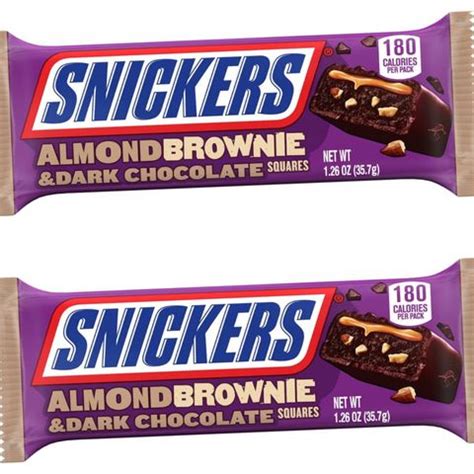 Snickers Just Released A New Brownie Bar With Chopped Almonds And Dark ...