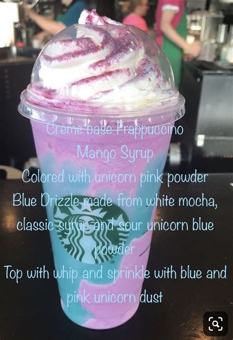 Unicorn Frappuccino | Starbucks drinks recipes, Starbucks recipes ...