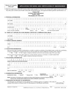 NNAAP APPLICATION FOR NURSE AIDE CERTIFICATION BY … / nnaap-application-for-nurse-aide ...