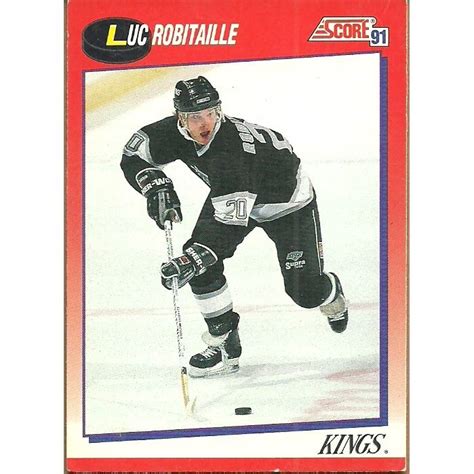 Score 1991 NHL Hockey Trading Card #3 Luc Robitaille #20 Left Wing LA ...