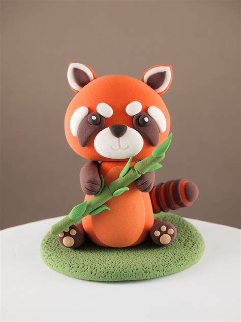 Red Panda Cake Topper, Red Panda Figurine, Customised Birthday Cake ...