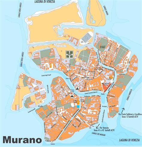 Murano sightseeing map