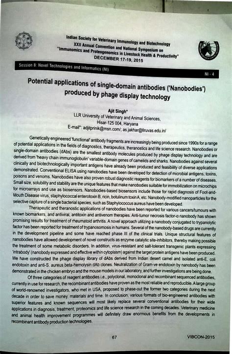 (PDF) Potential applications of single-domain antibodies (‘Nanobodies ...