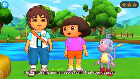 Diego and Dora the Explorer Educational Game For Kids 💖 Children's Animal Res - YouTube