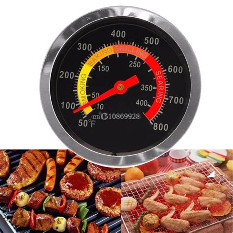 thermometer Stainless Steel BBQ Smoker Grill Thermometer Temperature ...