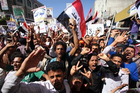 Thousands protest against Houthi rebels' takeover in Yemen as embassies ...