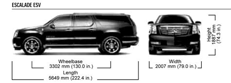 2007 Cadillac Escalade ESV SUV blueprints free - Outlines