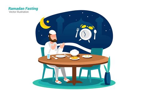 Ramadan Fasting -Vector Illustration | Vector illustration, Illustration, Scifi illustration