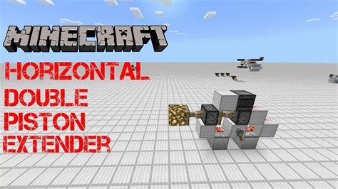 Minecraft Bedrock Redstone: Horizontal double piston extender - YouTube