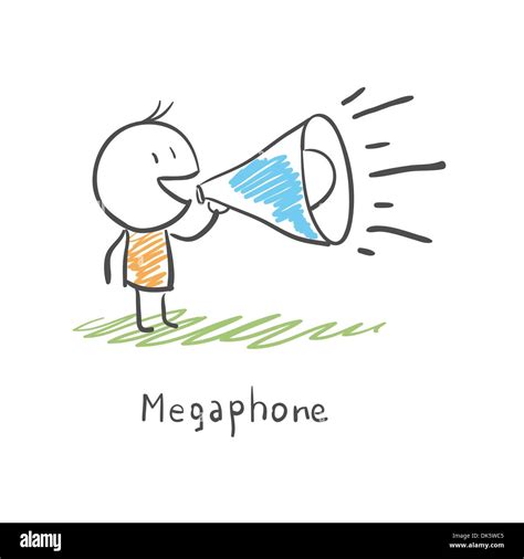 Cartoon man and megaphone Stock Vector Image & Art - Alamy