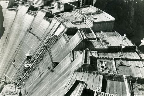 Hoover Dam construction,on the Colorado River, on the Arizona-Nevada border, completed in 1936 ...