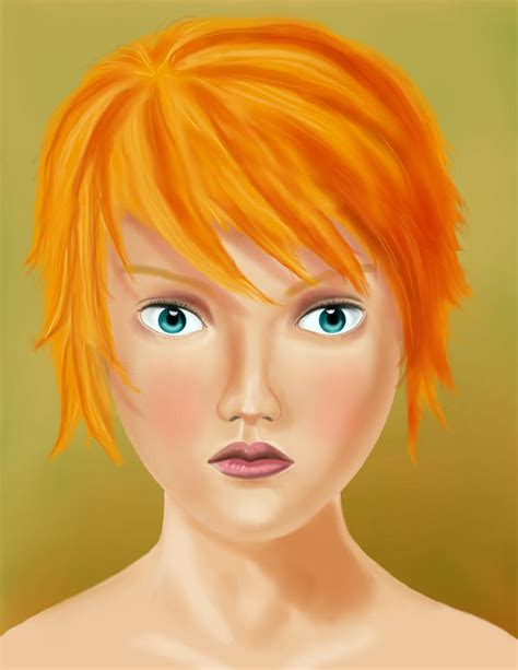 Red hair girl portrait by jorritTyb on DeviantArt