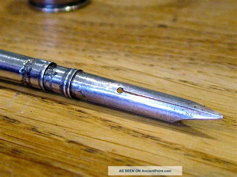 Nib of silver traveling dip pen, c. 1800, by Joseph Taylor, Birmingham | Dip pen, Dip pen ink, Pen