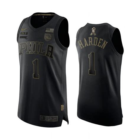 #1 James Harden Philadelphia 76ers Salute To Service Black 2022 Trade Jersey – KatinatSports Store