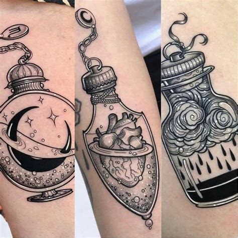 Pin on Tattoos | Bottle tattoo, Sleeve tattoos, Tattoos