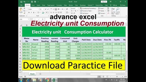 How To Make Power consumption calculator sheet in excel - YouTube