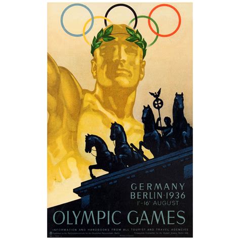 Original Vintage Summer Olympics Sport Poster 1936 Olympic Games Berlin Germany at 1stDibs ...