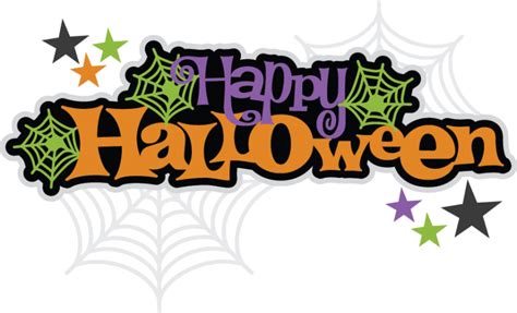 Happy Halloween SVG scrapbook title spiderweb svg cut file halloween svg cuts free svgs