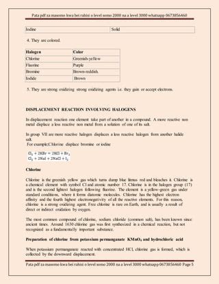 Non metals and their compounds | PDF