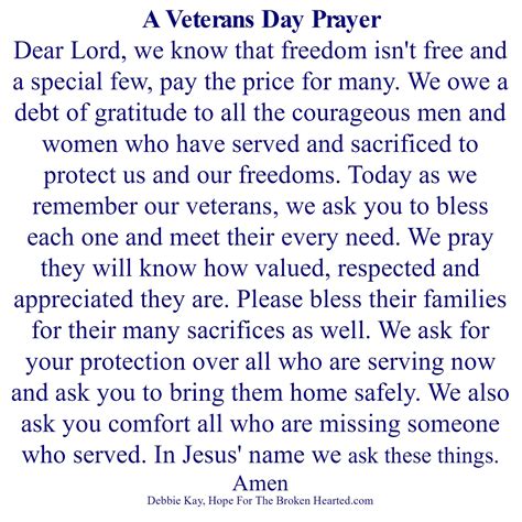 Veterans Day Prayer