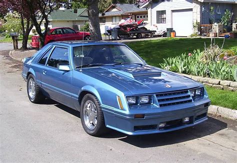 Blue 1982 Ford Mustang GT Hatchback