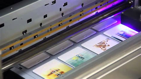 Neon UV-LED Printer - USB Plastic Business Cards - YouTube