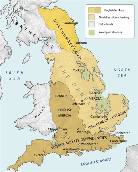 Maps: 500 – 1000 – The History of England