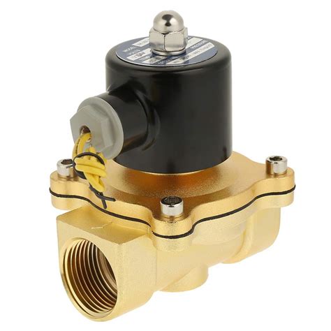 Electric Solenoid Valve, DC 12V 1 inch Normally Closed Brass 2-Way 2 ...