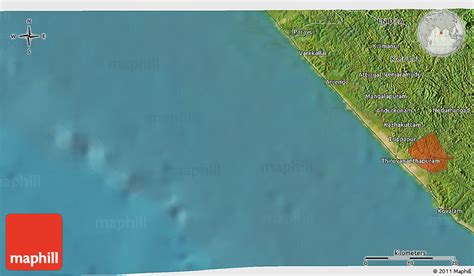 Satellite 3D Map of Attingal