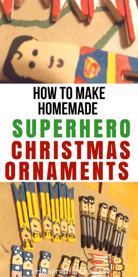 How to Make Homemade Superhero Christmas Ornaments