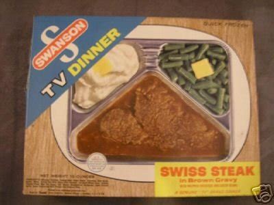 Vintage Swanson TV Dinner Aluminum Tray Box Advertising | #25714582