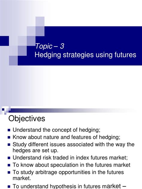 Hedging Strategies | Futures Contract | Hedge (Finance)