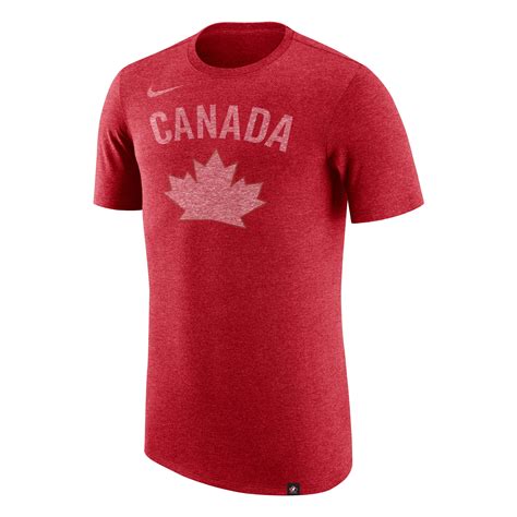 Men's Nike Red Hockey Canada - Heritage Logo Tri-Blend T-Shirt