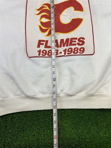 1989 Calgary Flames Stanley Cup Champions NHL Crewnec… - Gem