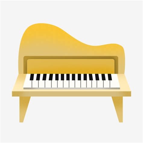 Cartoon Piano Clipart Transparent Background, Cartoon Yellow Piano ...