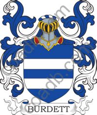 Burdett Family Crest, Coat of Arms and Name History