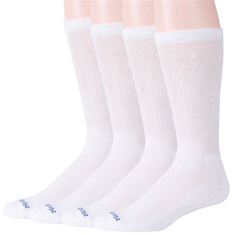 MediPEDS 8 Pair Diabetic Crew Socks with Non-Binding Top - Diabetics Den