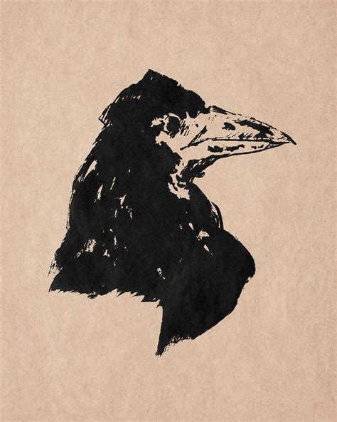 Raven Head (1875) print in high | Free Photo Illustration - rawpixel