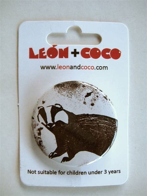 Round Pinback Buttons In Five Animal Designs By León+Coco