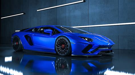 HD wallpaper: Lamborghini, Lamborghini Aventador, Blue Car, Sport Car ...