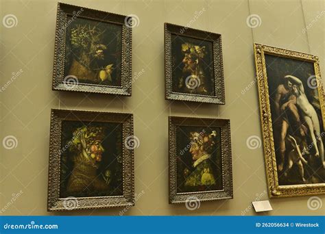 Four Seasons Painting by Giuseppe Arcimboldo in the Louvre Museum ...