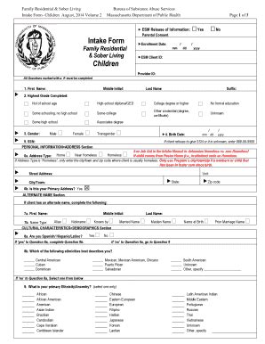 Sober Living Intake Forms - Fill Online, Printable, Fillable, Blank | pdfFiller