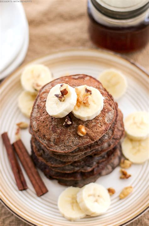 Desserts With Benefits Healthy Banana Buckwheat Pancakes (refined sugar free, low fat, high ...