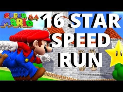 Our first speedrun video! Super Mario 64 - 16 star Speedrun - 35 ...