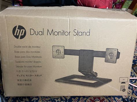 HP Dual Monitor Stand, Computers & Tech, Parts & Accessories, Computer Parts on Carousell