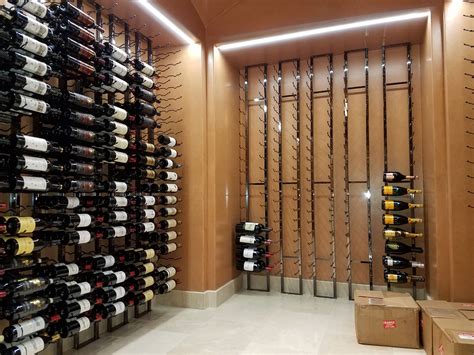 A Stunning Floor to Ceiling Metal Wine Rack Display in Irvine ...